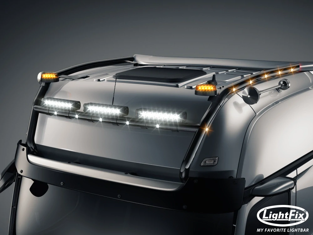 Střešní nerezový rám Lightfix SKY-LIGHT "H-MAX" lakovaný – MERCEDES - ACTROS (PROCABIN) - GIGA SPACE