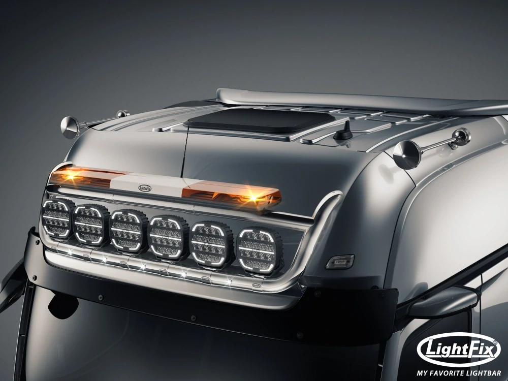 Střešní nerezový rám Lightfix SKY-LIGHT + SKY-BRIDGE nerezový – MERCEDES - ACTROS (PROCABIN) - GIGA SPACE
