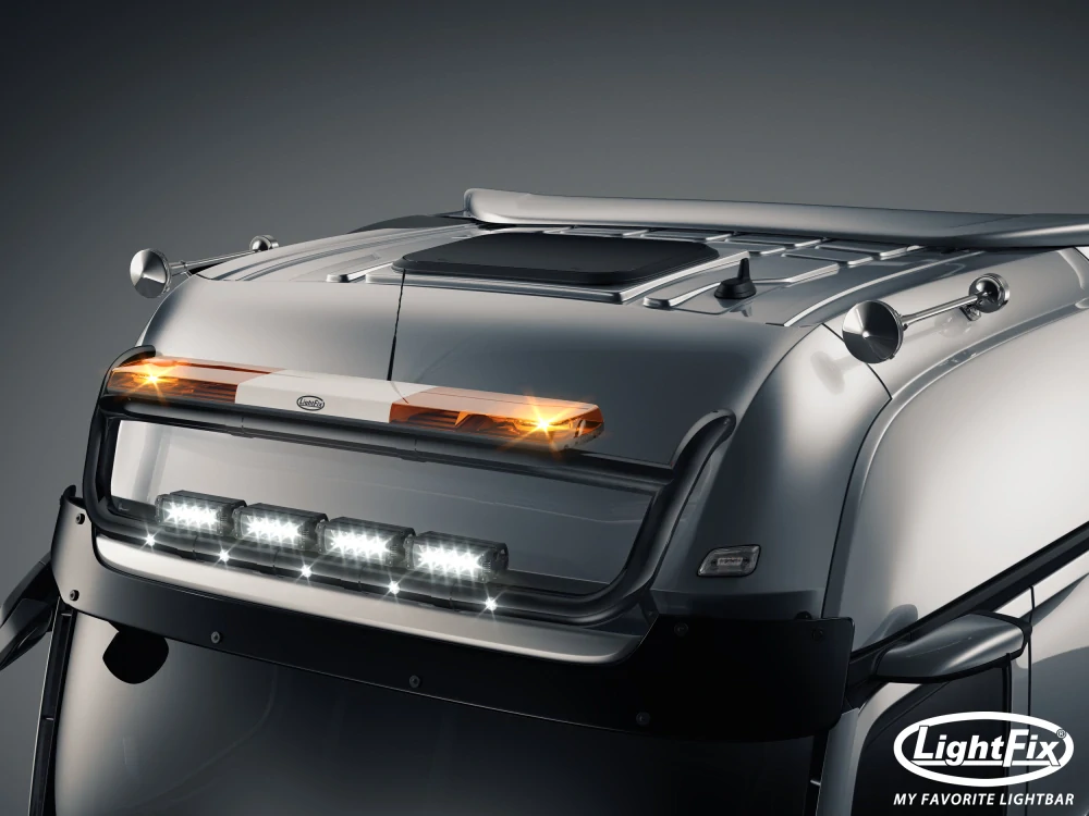 Střešní nerezový rám Lightfix SKY-LIGHT + SKY-BRIDGE lakovaný – MERCEDES - ACTROS (PROCABIN) - GIGA SPACE