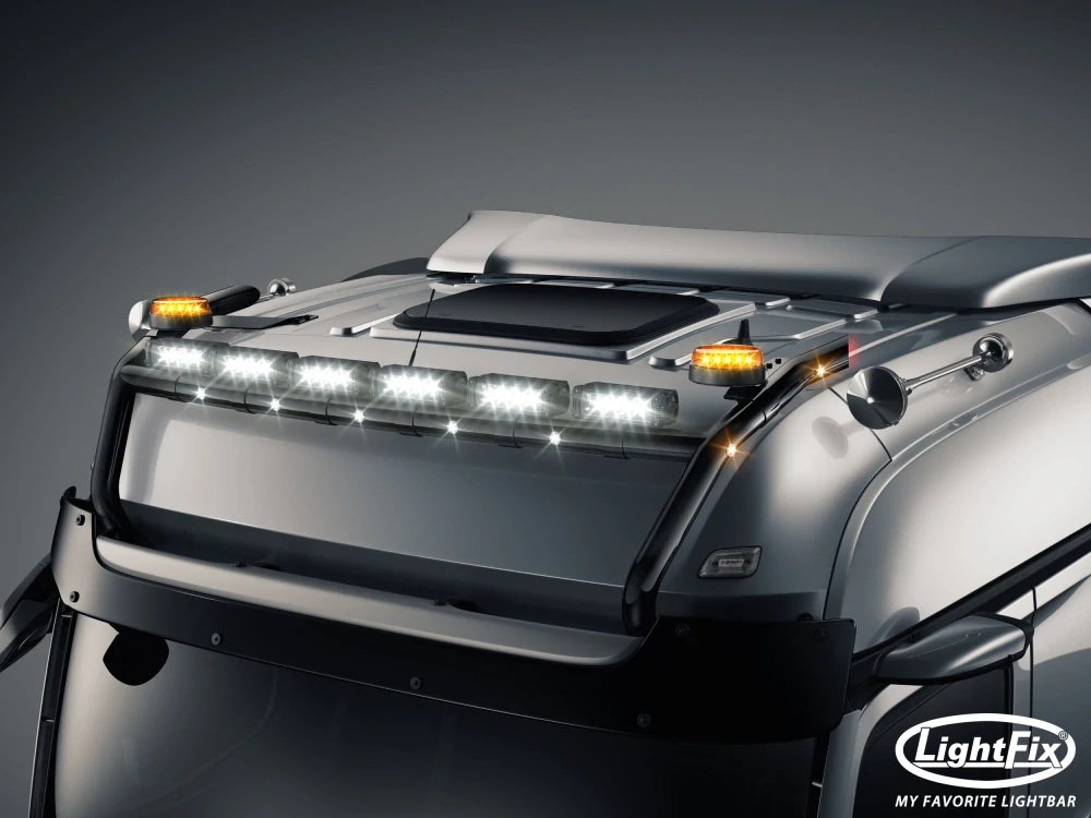 Střešní nerezový rám Lightfix SKY-LIGHT "H-TYPE" lakovaný – MERCEDES - ACTROS (PROCABIN) / AROCS - BIGSPACE