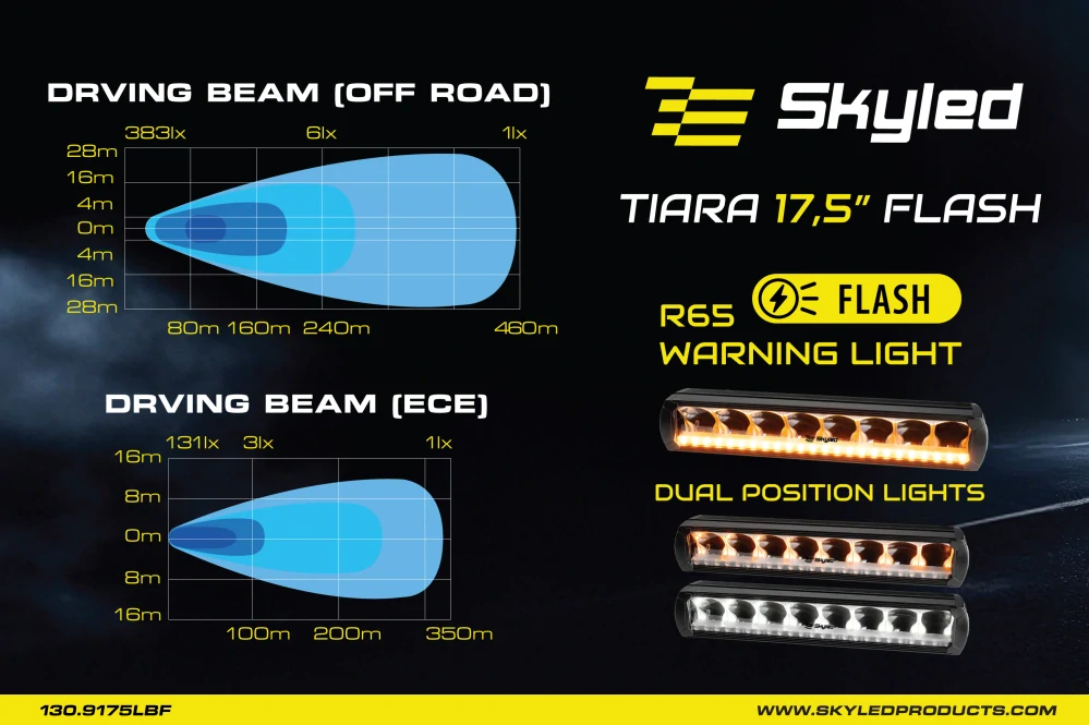 LED rampa SKYLED TIARA FLASH 17,5" 473 mm, 9-32V, 83W, 9000 Lm, Strobo