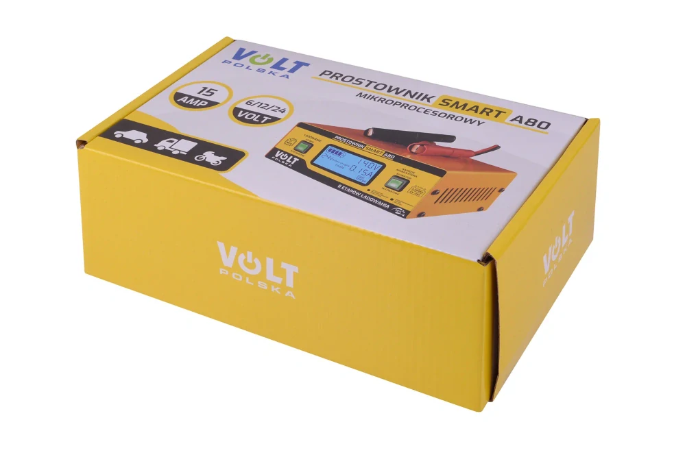 Automatická nabíječka autobaterií Volt Polska SMART A80 6/12/24 V, 15 A