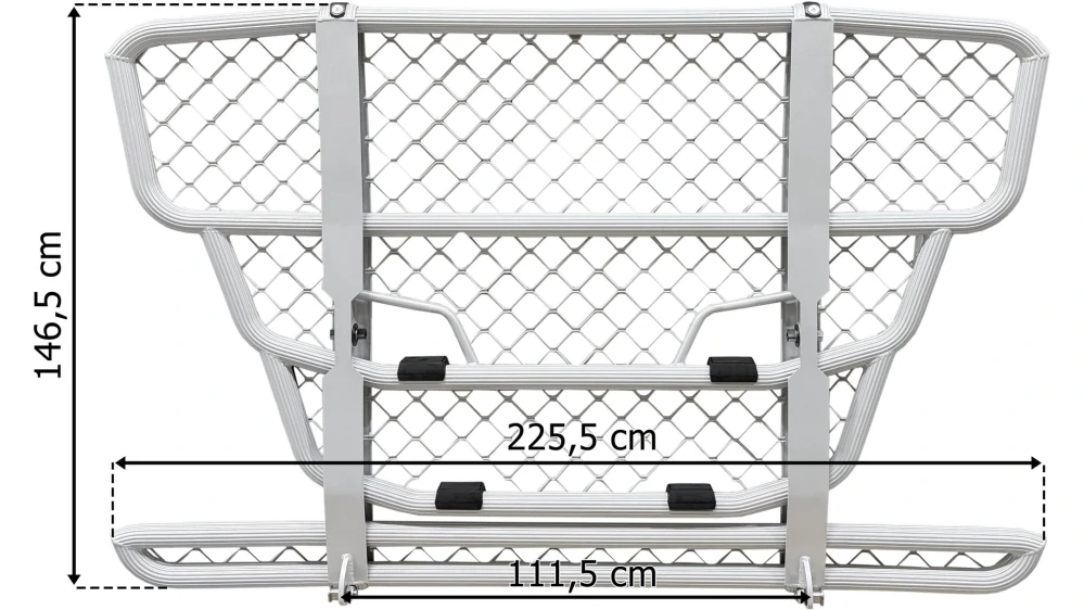 Přední ochranný rám ,,Bullbar", pro VOLVO FH4 / FH5, Vroubkovaný hliník