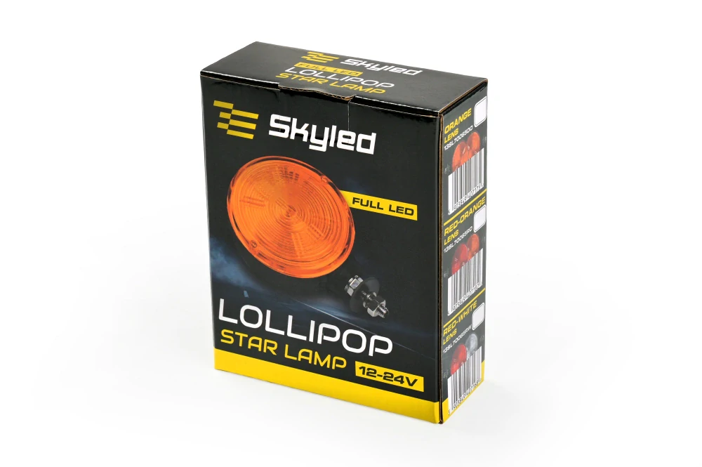 Obrysové světlo „Myší ucho“ SKYLED Lollipop Star 12/24V – bílo-červené