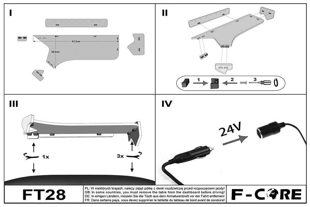 Polička dlouhá + LED - Elegance, IVECO STRALIS HI-WAY (01.2013-12.2016)