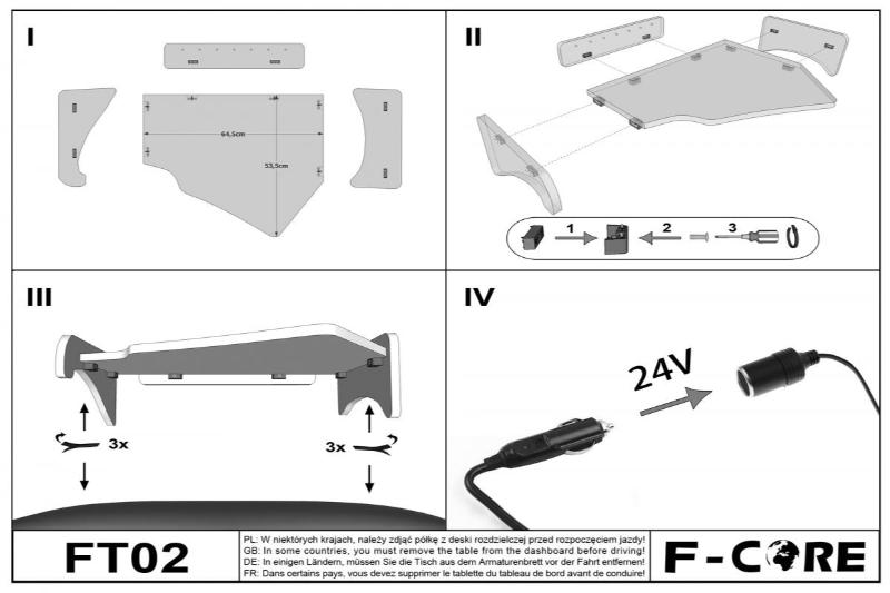 Polička středová + LED - Elegance, SCANIA R Topline (01.2005-12.2016)