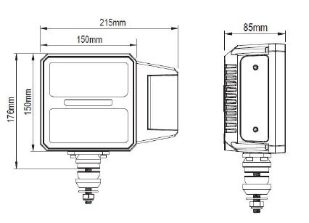 Kombinované LED světlo pro pluh, bagr, traktor Skyled VELA 9-36V, 2900 lm