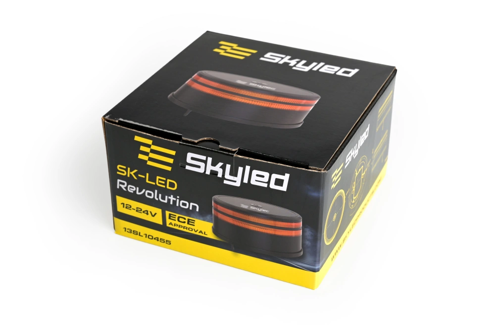 LED maják SKYLED SK-LED Revolution 10–30 V, 50 LED, oranžový, 7 režimů, R65, IP67, Ø 153 mm, výška 69 mm
