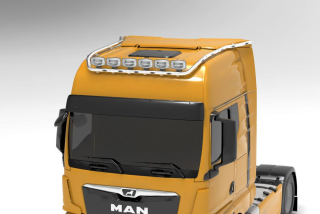 Střešní nerezový rám, kabeláž pro 6 světel | 6 Upínadel světel | MAN TGX 20-
