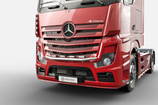 Přední nerezový rám do masky, kabeláž pro 4 světla | 4 fixní upínadla světel | MERCEDES - BENZ ACTROS 11-