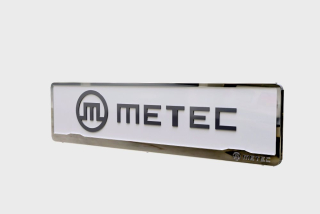 Nerezový rámeček SPZ, Metec logo | Univerzální