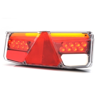 LED Zadní skupinová svítilna WAŚ, 12V-24V, ECE, IP 56, levá