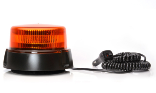 LED Maják Waś 12/24V,  Magnet,  Autozapalovač,  3m kabel,  ECE,  SAE/DOT- Oranžový