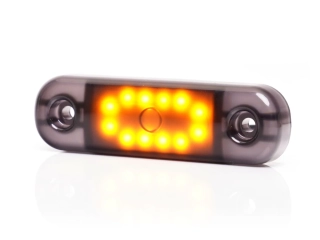 LED poziční světlo Waś, 12-24V, 12LED, zatmavené- oranžové
