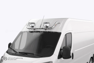 Střešní nerezový rám, 5 LED pozičních světel, 2 fixní upínadla světel, kabeláž, pro Opel Movano 22-