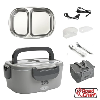 Ohřívač jídla do auta RoadChef 12/24V/230V, 80W, 1500ml (dvě komory)