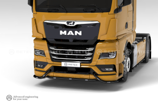 Rám pod nárazník ø60mm, 7 bílých a 2 oranžové LED | MAN TGX 20-, lakovaný