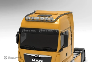 Střešní nerezový rám, kabeláž pro 6 světel | 6 Upínadel světel | MAN TGX 20-, lakovaný
