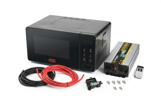 Set mikrovlnné trouby 600W, 15l, se sinusovým měničem 1500W, Černá