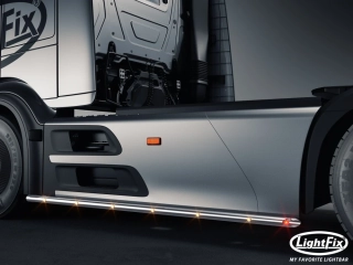 Boční nerezové rámy Lightfix SIDE-LINER nerezové – MERCEDES - ACTROS (PROCABIN)