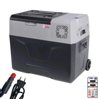 Přenosná kompresorová autochladnička Vigo Cool V40W, 40 l, 12/24/230V, Rukojeť a kolečka