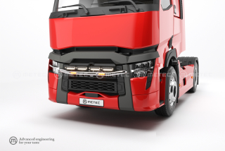 Přední rám "City", kabeláž pro 4 světla | 4 fixní upínadla světel |2 výstražná světla | RENAULT T serie 14-