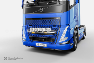 Přední nerezový rám do masky, kabeláž pro 4 světla | 4 fixní upínadla světel |2 výstražná světla | VOLVO FH 20-