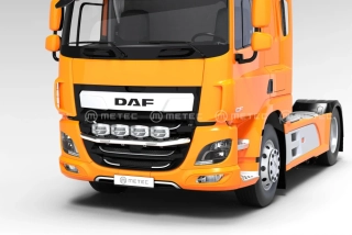 Přední nerezový rám do masky kabeláž pro 4 světla | 4 fixní upínadla světel |2 výstražná světla | DAF XF Euro6 17-