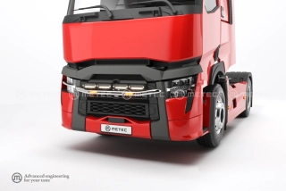 Přední nerezový rám do masky kabeláž pro 4 světla | 4 fixní upínadla světel |2 výstražná světla | RENAULT T serie 14-