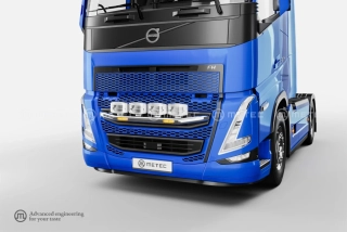 Přední nerezový rám do masky kabeláž pro 4 světla | 4 fixní upínadla světel |2 výstražná světla | VOLVO FH 13-