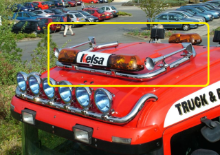 Střešní nerezový rám Kelsa BeaconBar pro Scania R-series Topline 3 LED