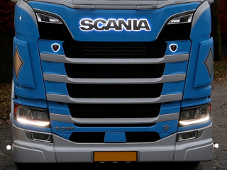 Bílé LED moduly denního svícení barva xenon pro Scania R/S 2016-